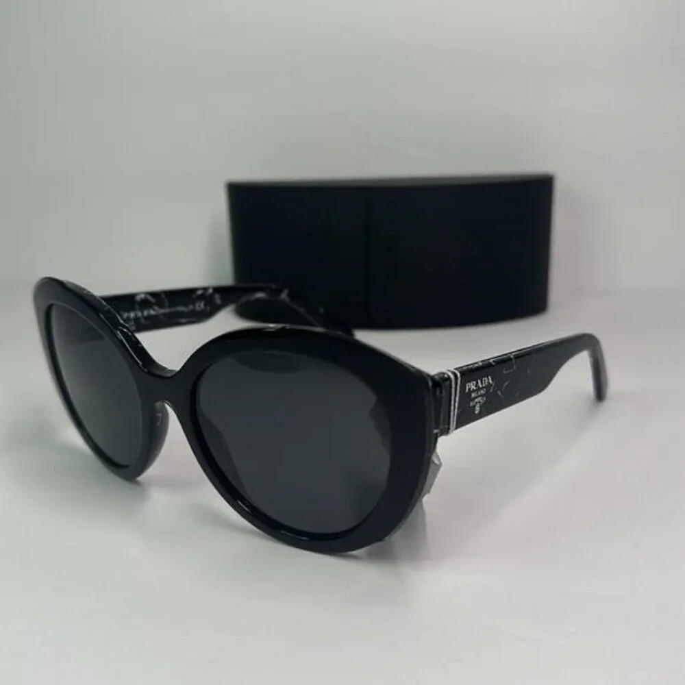New Authentic- PRADA Dark Grey Cat Eye Ladies Sunglasses PR 01YS 09V5S0 54